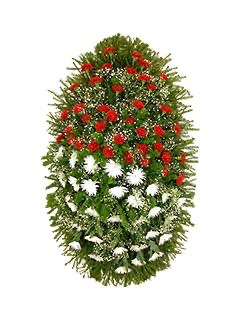 Ритуальный венок из живых цветов