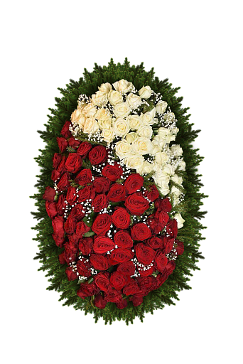 Ритуальный венок из живых цветов