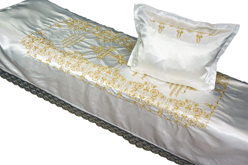 Покрывало в гроб Храмовый Вышивка Крест (покрывало, подушка)